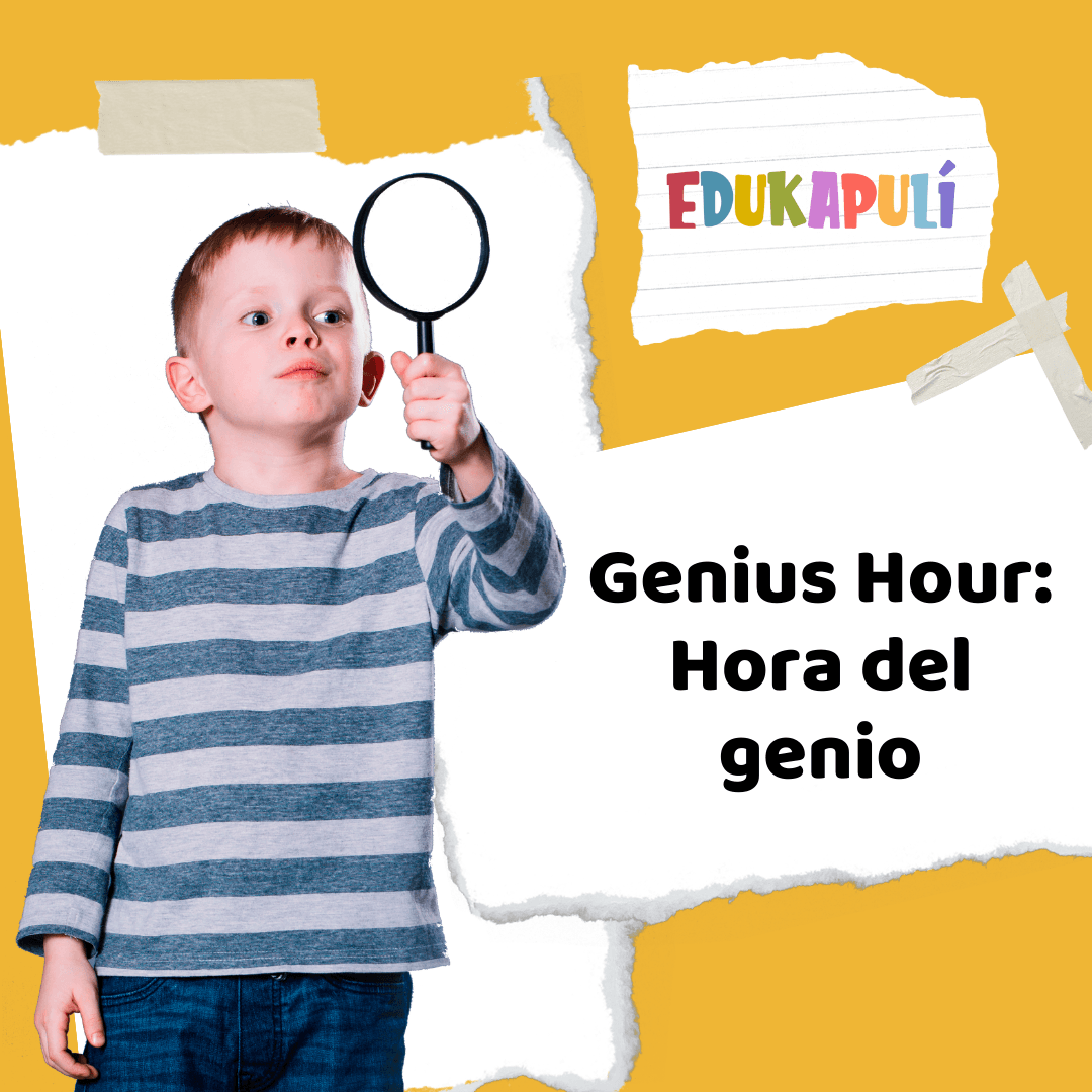 niño mirando a través de una lupa