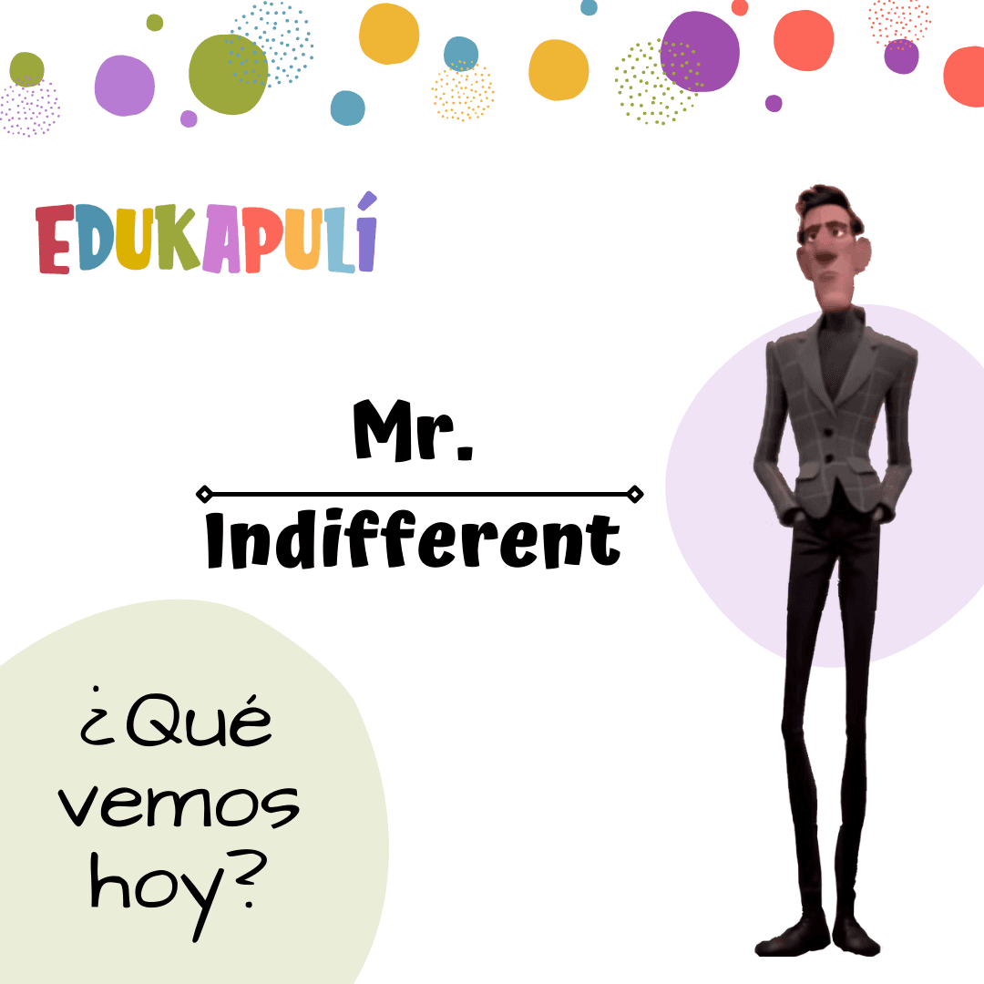 Ilustración del Corto Mr. Indifferent, hombre alto con las manos en los bolsillos